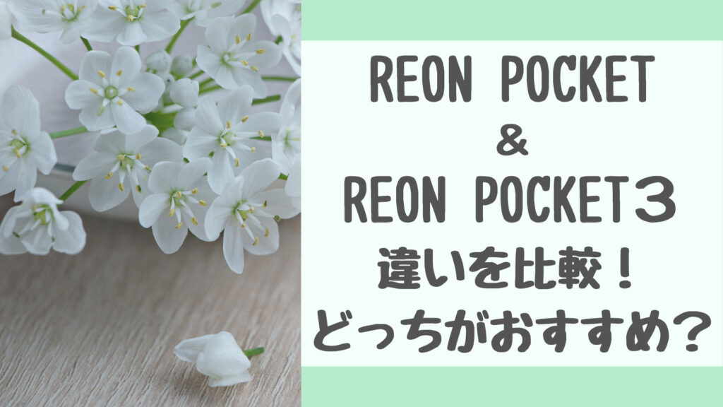 REONPOCKET＆REONPOCKET3の違いを比較