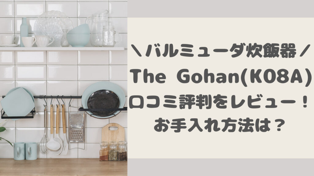 バルミューダ炊飯器の口コミ評判をレビュー